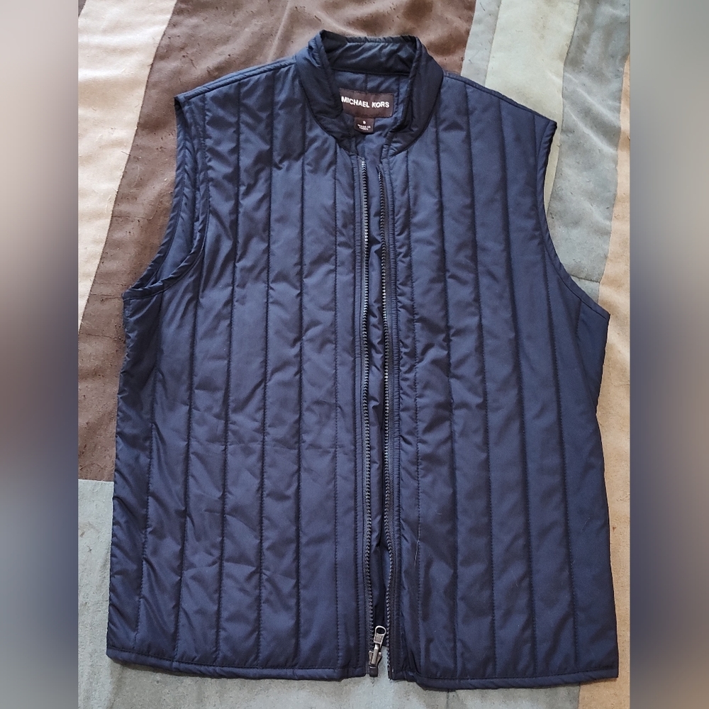 Michael Kors lightly padded navy vest